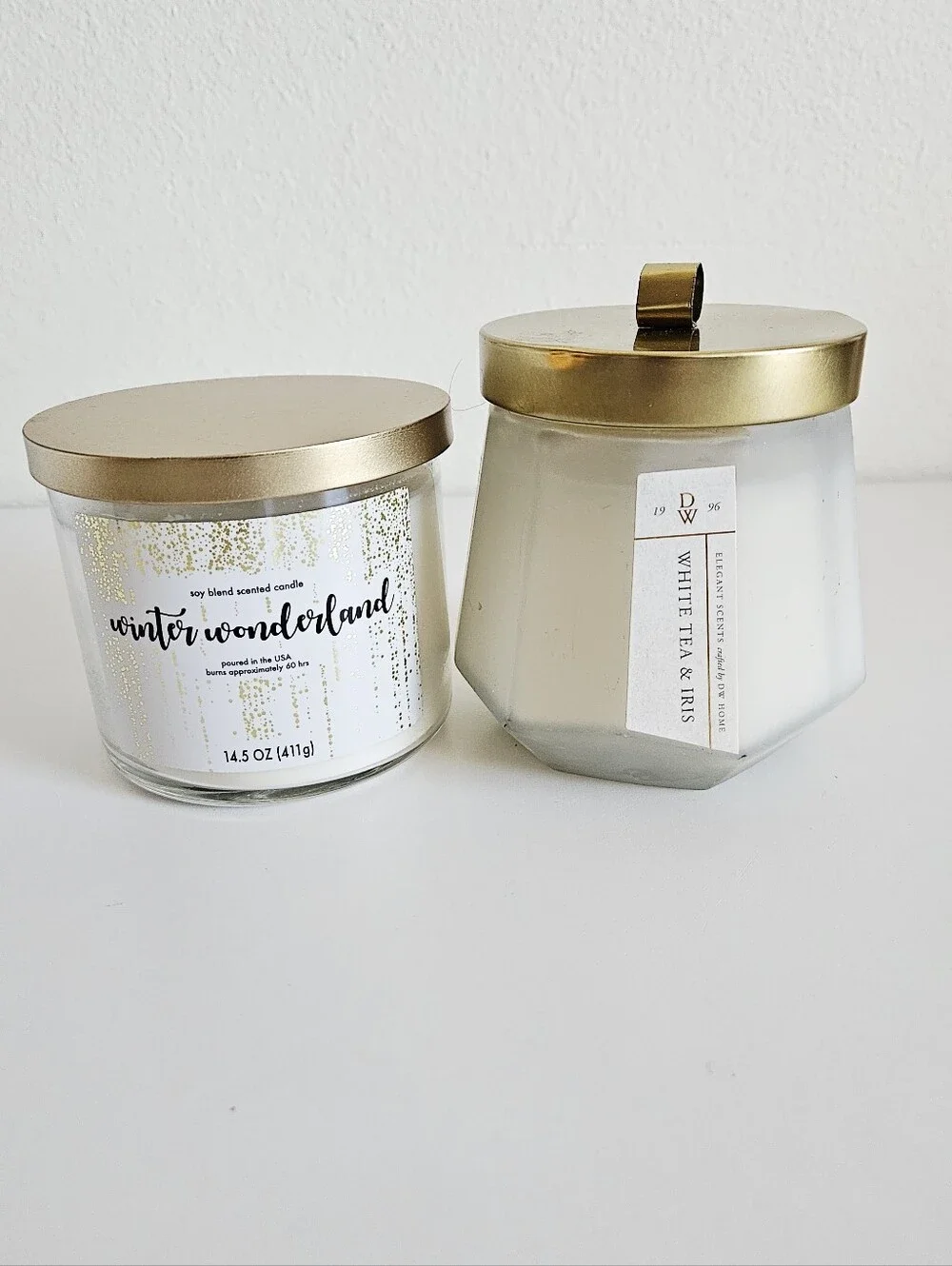 DW Home White Tea & Iris Scented Candle - Gold Lid - 2-Pack